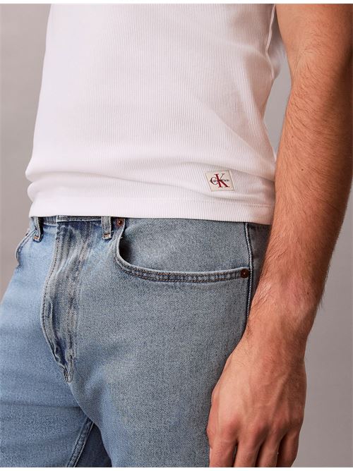 2x2 rib badge tank top CALVIN KLEIN JEANS | LV04RF272GYAF